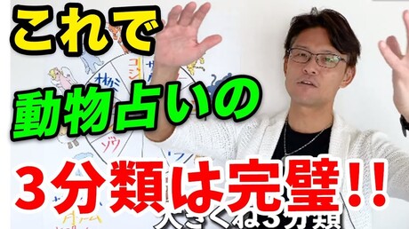 【どうぶつ占い 3分類編】これで3分類は完璧です!