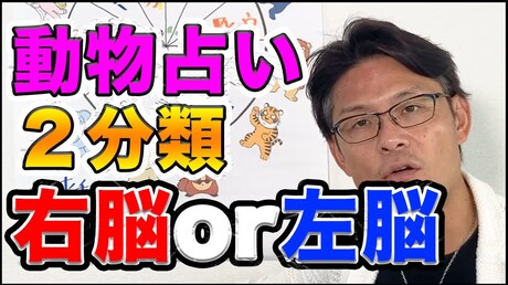 【どうぶつ占い その他】2分類 右脳 or 左脳