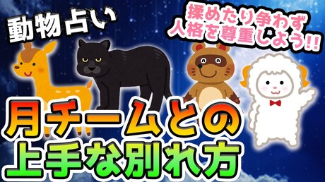 【どうぶつ占い 恋愛相性編】月チームとの上手な別れ方とは?