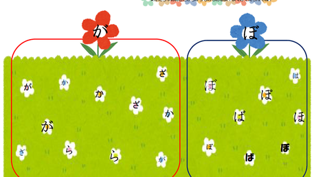 形を捉える力① 文字の弁別（同じ文字探し）【濁音】