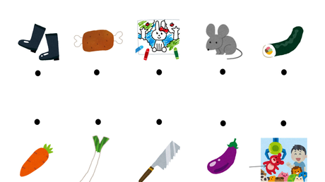 音を聞き分ける力、操作する力⑧ 語頭音の抽出【な行】