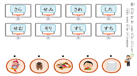 単語をまとまりで流暢に読む力⑥ 単語と絵のマッチング【さ行２文字】