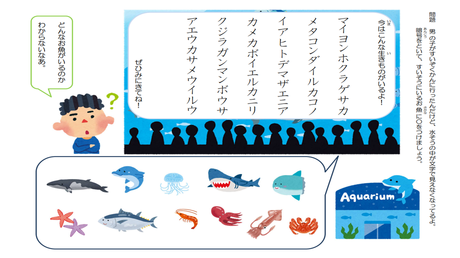 単語をまとまりで流暢に読む力⑰ 文字列から単語を見つける練習（２）