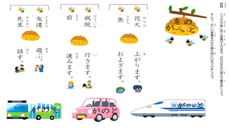 正しい助詞を使用する力⑥ （が、へ、と）