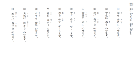 修飾−被修飾の関係を理解する力③ 文に合うよう図形を操作をする③