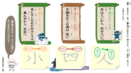 形を正しく書く力④ 漢字の基本的な筆順のルールを知る②