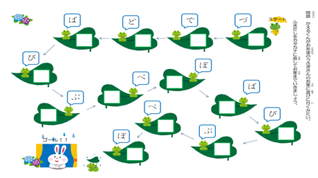音から文字を思い出す力⑫ （濁音・半濁音）②