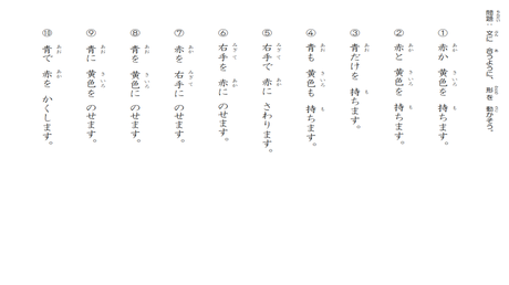 説明する言葉・説明される言葉を理解する教材