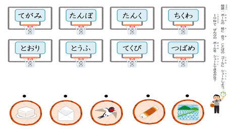 単語をまとまりで流暢に読む力⑮ 単語と絵のマッチング【た行３文字】