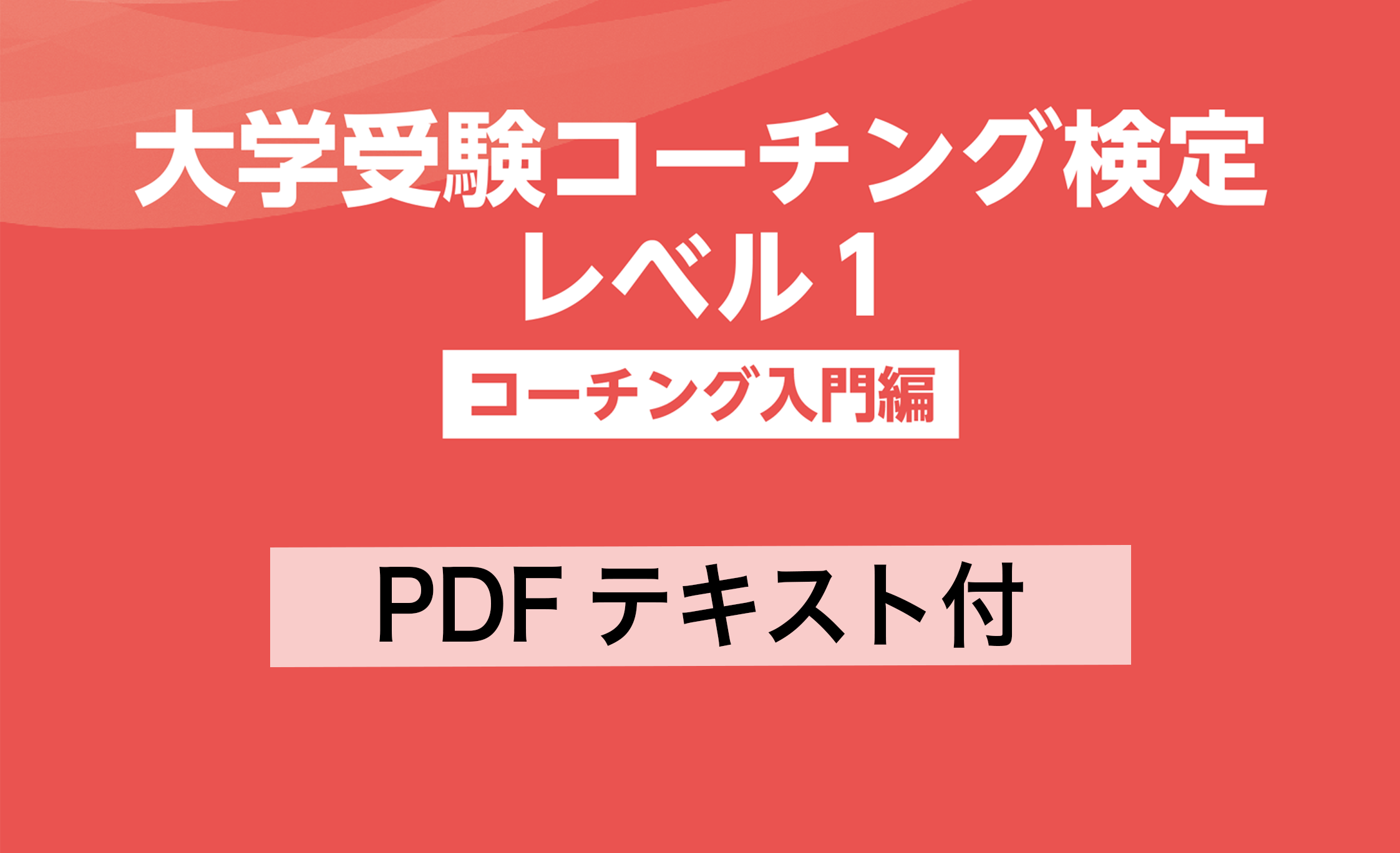 大学受験コーチング検定 レベル1【PDFテキスト付】 | 大学受験