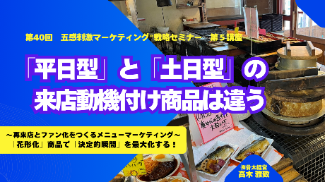 40-5　「平日型」と「土日型」の来店動機付け商品は違う